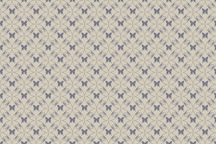 Fototapete Ornamente und Schmetterlinge im Retro-Stil künstlerisches Muster