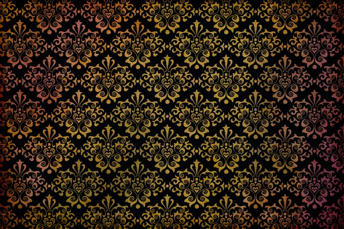 Fototapete Goldener Ornamentmuster in einer braunen Szenerie