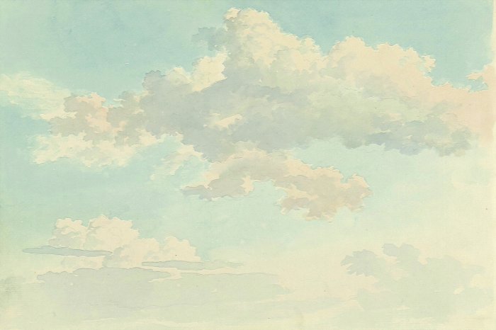 Fototapete Zarte Wolken am blauen Himmel