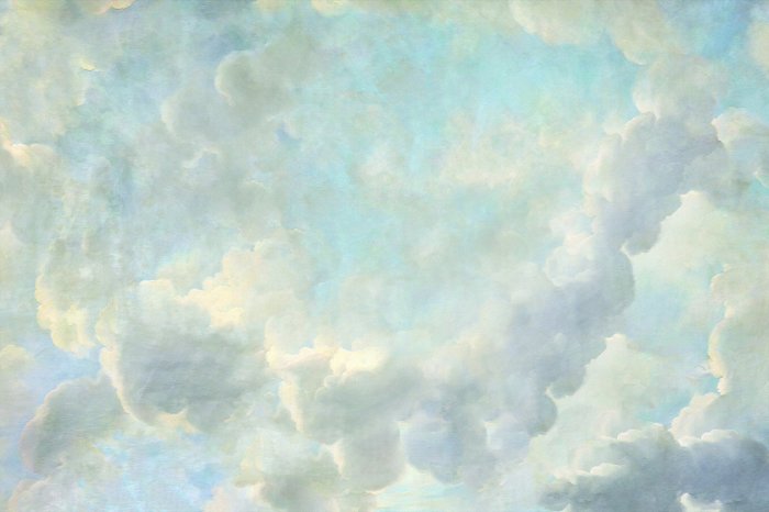 Fototapete Himmel mit zarten weißen Wolken