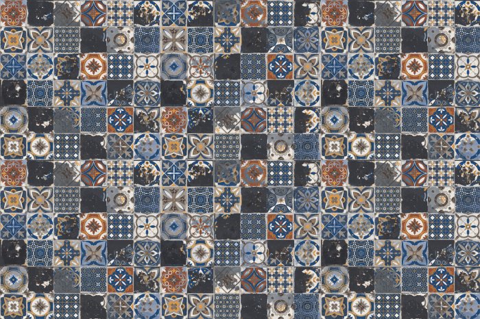 Fototapete Quadratische ornamentale Fliesen