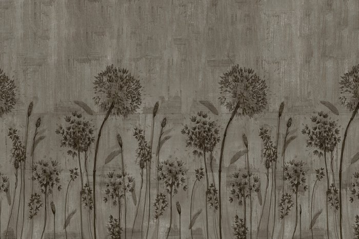 Fototapete Löwenzahn auf grauem Betonhintergrund