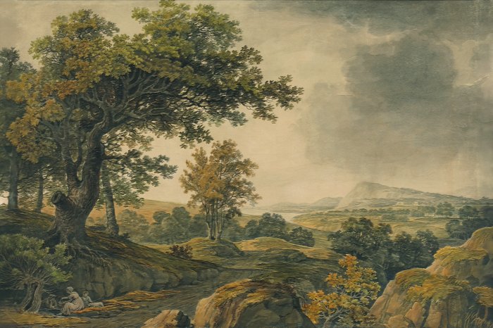 Fototapete Malerische Hügel mit üppiger Vegetation