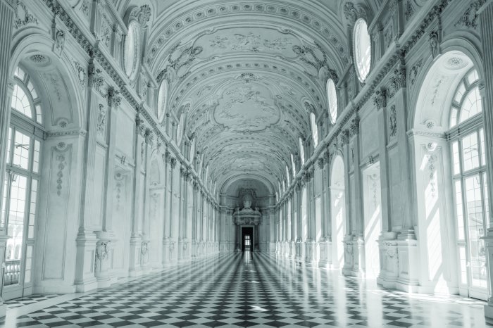 Fototapete Innenraum eines architektonischen Palastes