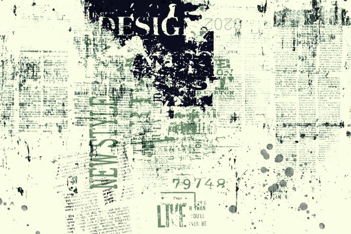 Fototapete Nachahmung einer alten schmutzigen Zeitung