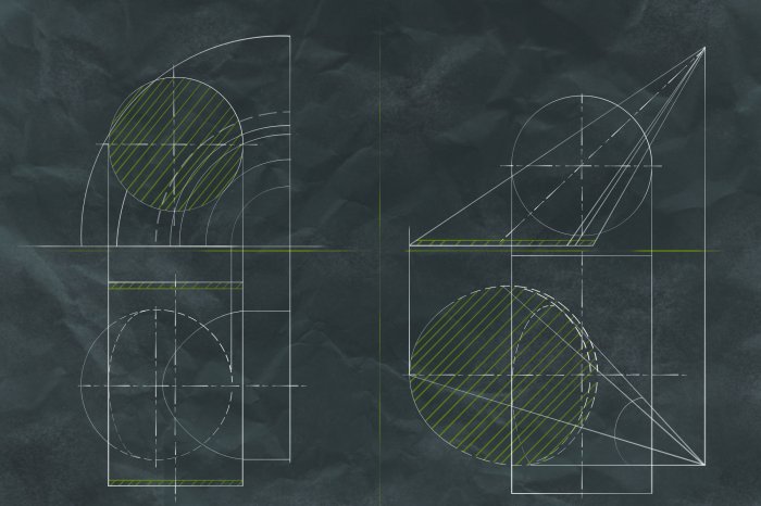 Fototapete Skizze geometrischer Formen