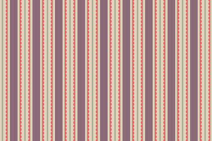 Fototapete Klassische vertikale Streifen mit welliger Verzierung