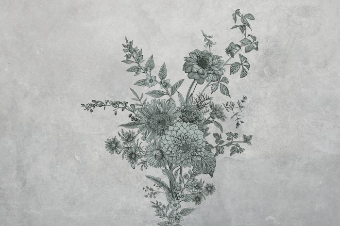 Fototapete Strauß von Wildblumen