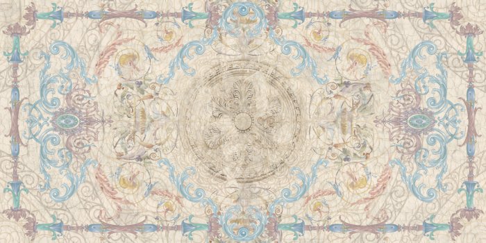 Fototapete Nachbildung eines eleganten Teppichs im Boho-Stil