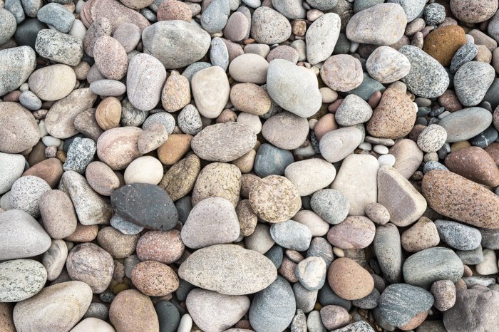Fototapete Nahaufnahme der Struktur von Steinen am Strand