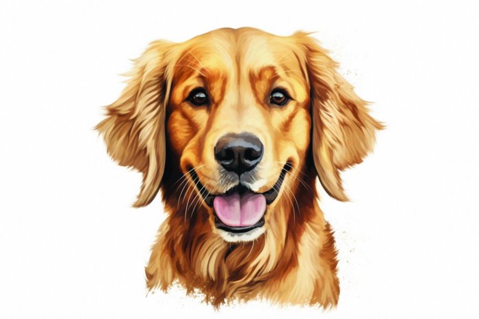 Fototapete Porträt eines Golden Retriever Hundes