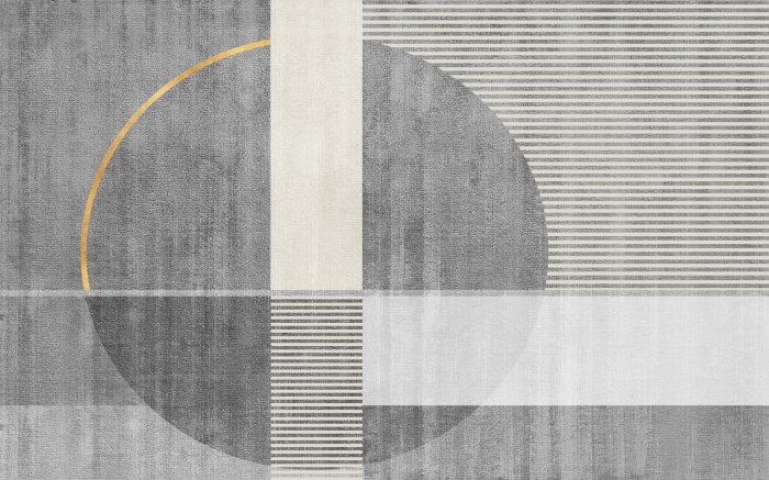 Fototapete Geometrische Formen auf Grauem Hintergrund Beton-Effekt