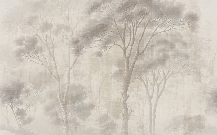 Fototapete Zarte Waldlandschaft in Beige