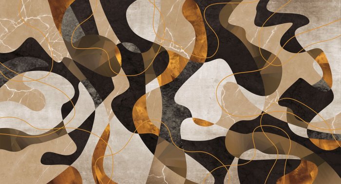 Fototapete Abstrakte Wellen auf Marmor