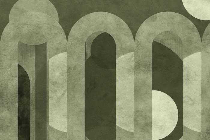 Fototapete Braune Bögen mit Kreisen