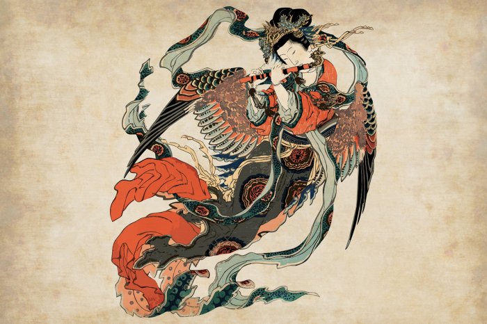 Fototapete Japanische Frau Katsushika Hokusai