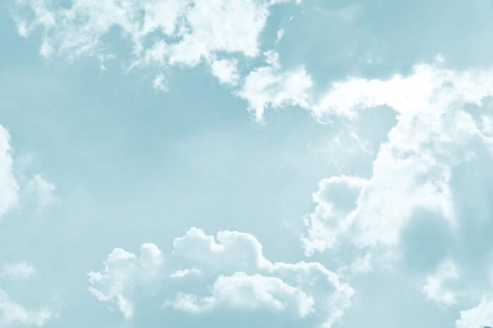 Fototapete Weiße Wolken am blauen Himmel