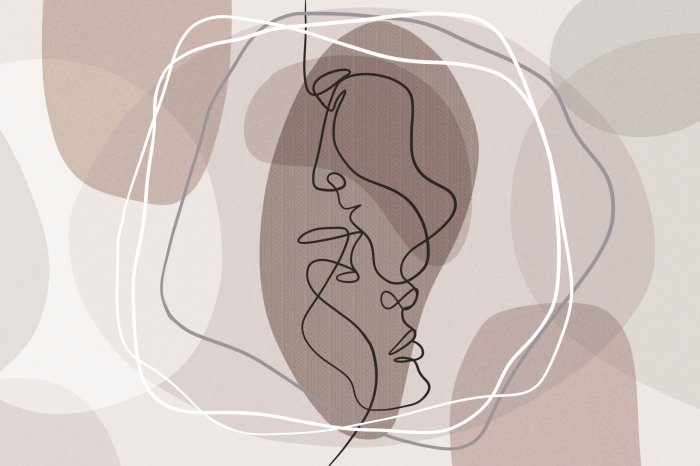 Fototapete Abstrakte Liebe lineare Komposition