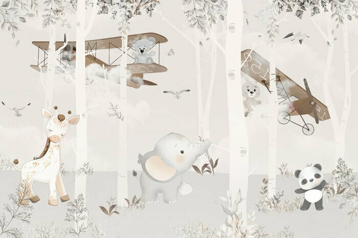 Fototapete Digital print wallpaper design for kids room