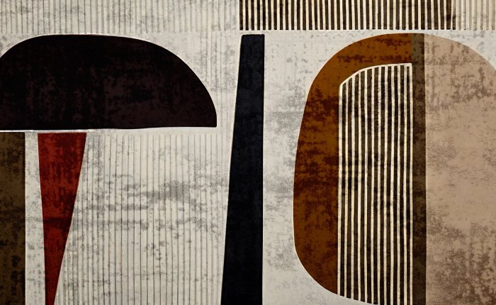 Fototapete Abstrakte geometrische Formen auf Kartonhintergrund modernes Muster