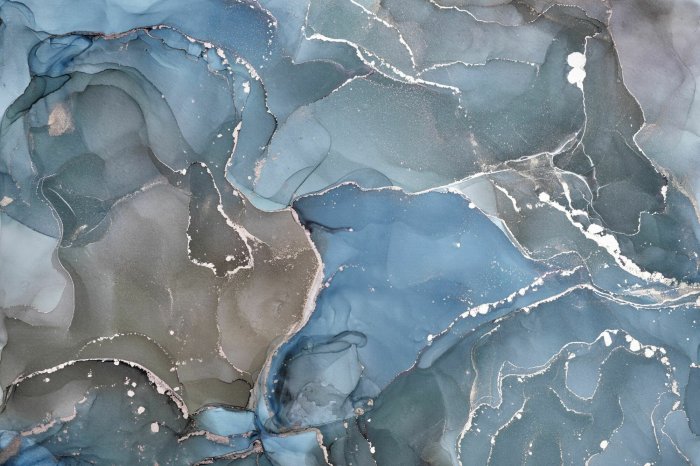 Fototapete Grau-blauer Marmor abstrakte Textur