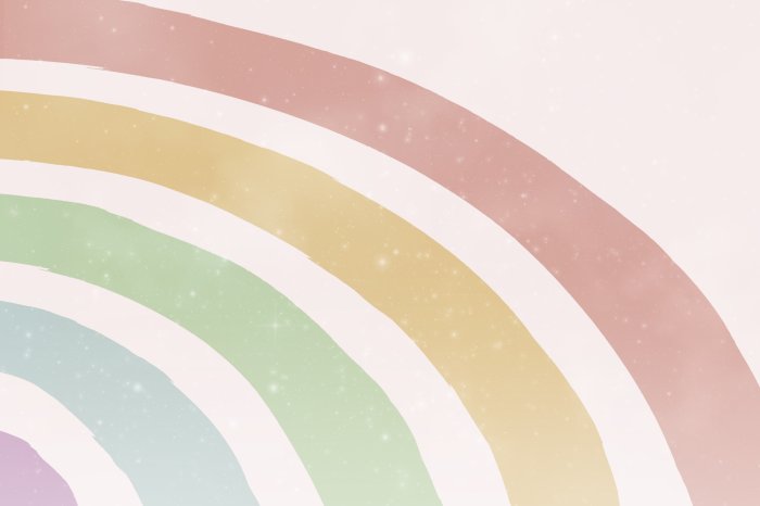 Fototapete Regenbogen in Pastellfarben