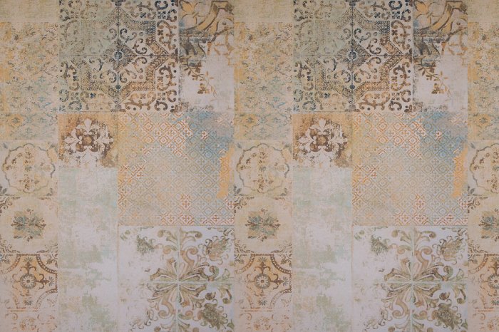 Fototapete Ornamentmuster aus quadratischen Fliesen