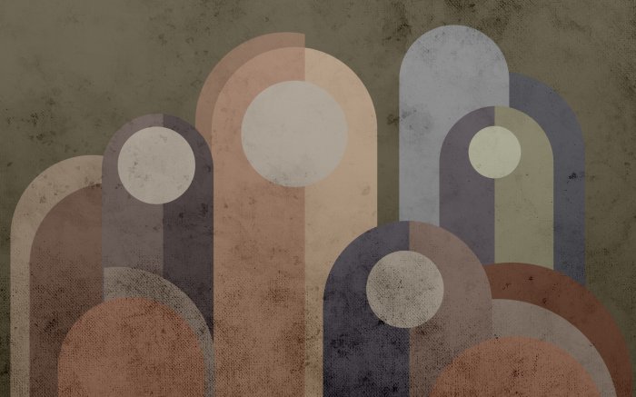 Fototapete Geometrisches Muster mit Betonstruktur