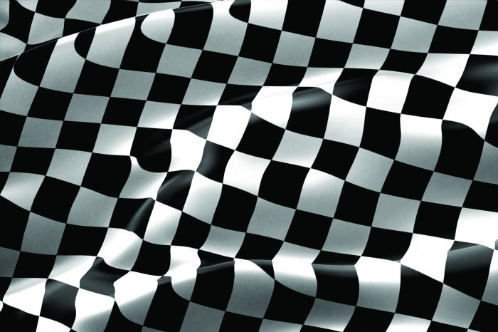 Fototapete Schwarz-weiße Zielflagge