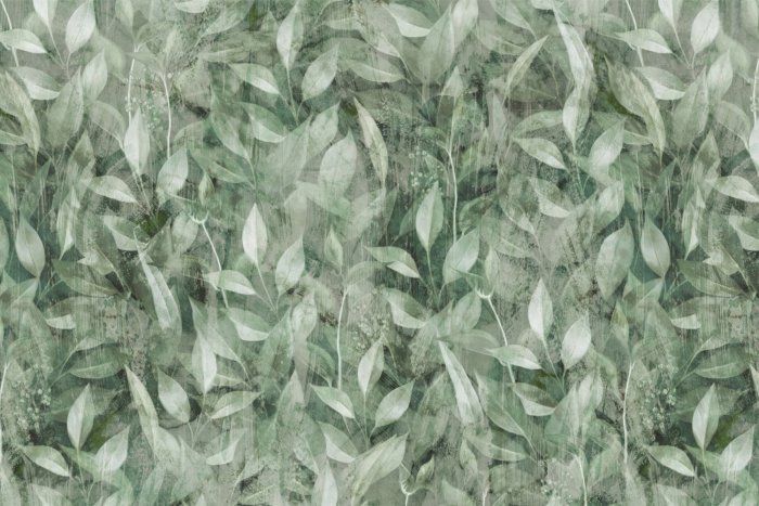 Fototapete Grüner botanischer Hintergrund mit Blättern