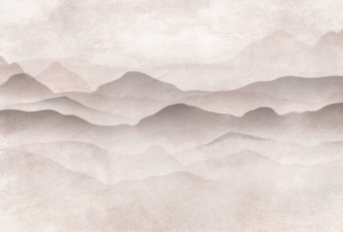 Fototapete Minimalistische Berglandschaft in Beige