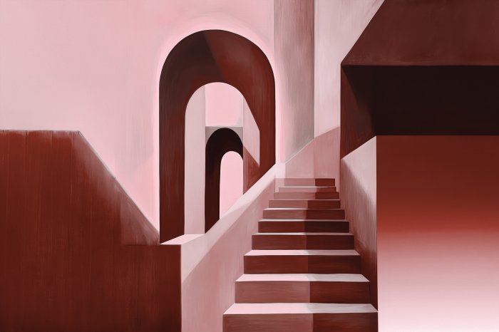 Fototapete Modernes Treppendesign mit markanten Formen