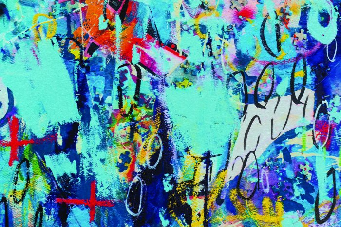 Fototapete Abstrakte Street Art an der Wand