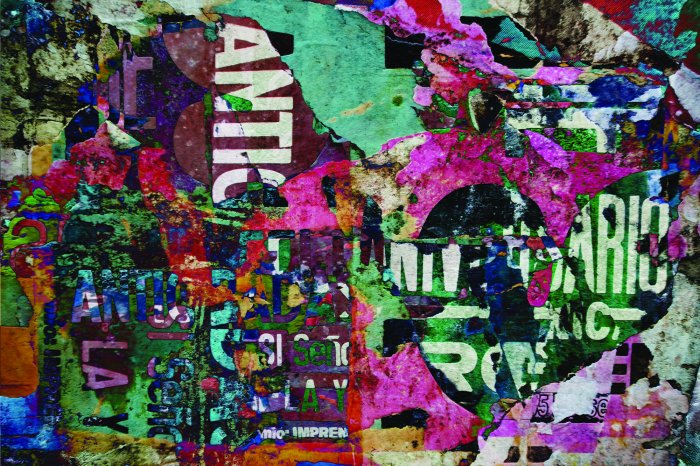 Fototapete Künstlerisches Muster an einer Straßenmauer