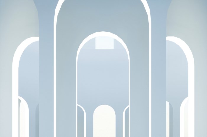 Fototapete Abstrakte Bögen in Grautönen