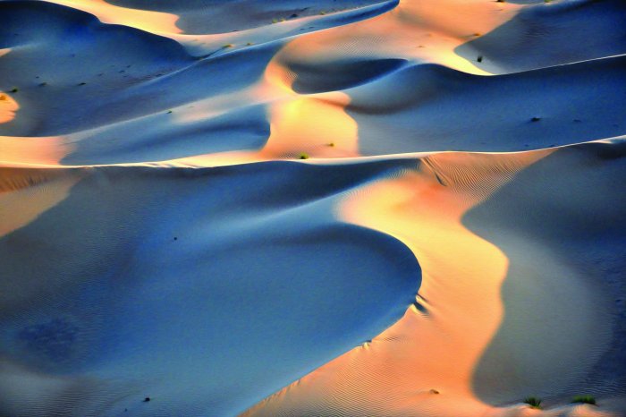 Fototapete Wüstensand mit Sonnenstrahlen