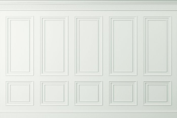 Fototapete Nachahmung von Holzvertäfelung in Weiß