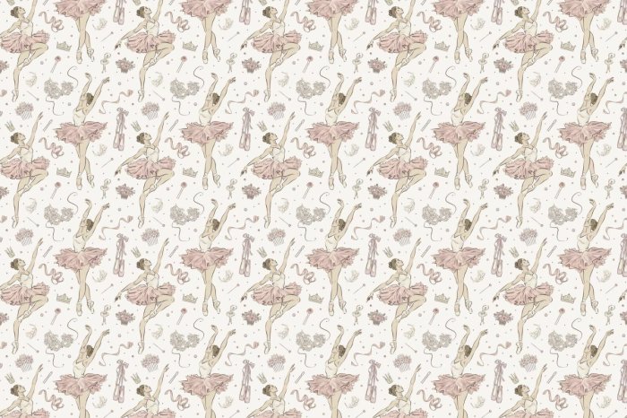 Fototapete Frauen, die Ballett in Rosa tanzen