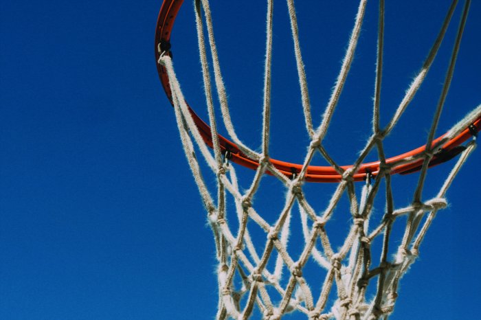 Fototapete Basketballkorb mit Netz
