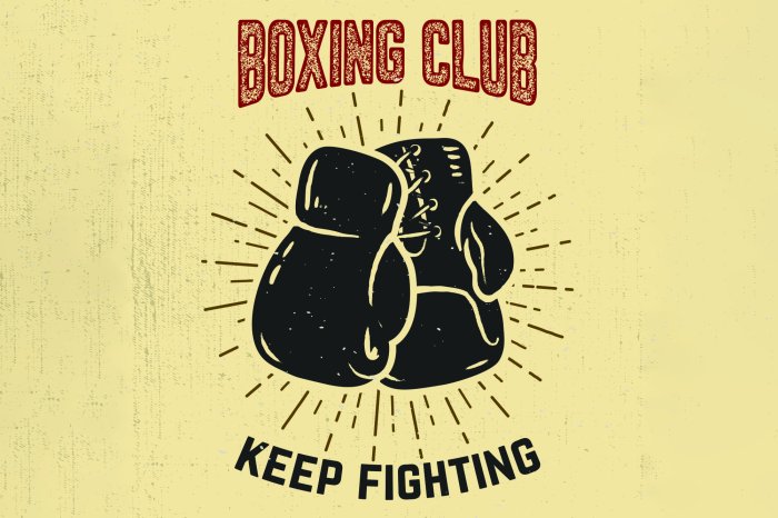 Fototapete Boxhandschuhe auf gelbem Hintergrund