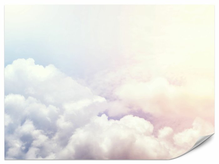 Fototapete Blauer und rosa Himmel