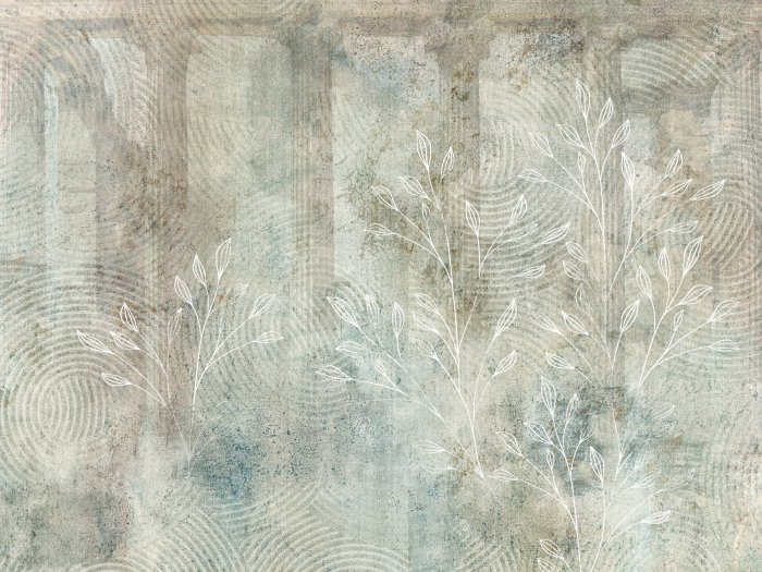 Fototapete Textur mit botanischem Muster