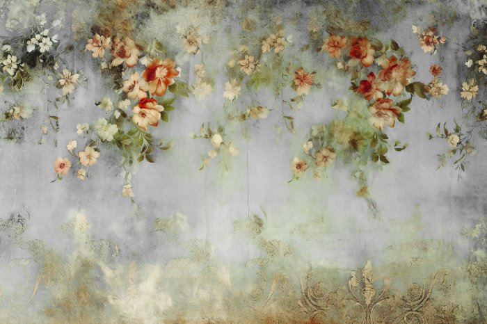 Fototapete Blumen im skandinavischen Stil