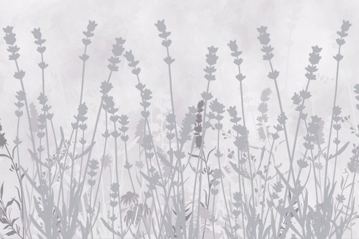 Fototapete Wilde Blumenwiese in hellen Farben