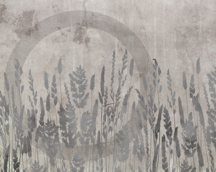 Fototapete Abstrakte Darstellung einer Wiese an der Wand