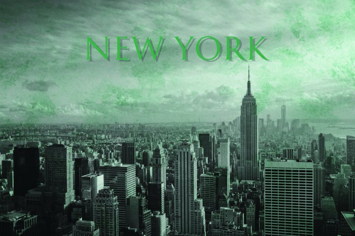 Fototapete Vogelperspektive auf die Stadt New York