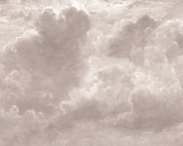 Fototapete Flauschige Wolken in monochromatischen Farben