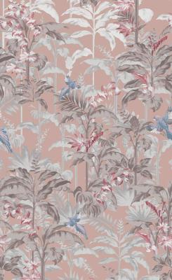 Sticker Exotische Pflanzen und blaue Vögel