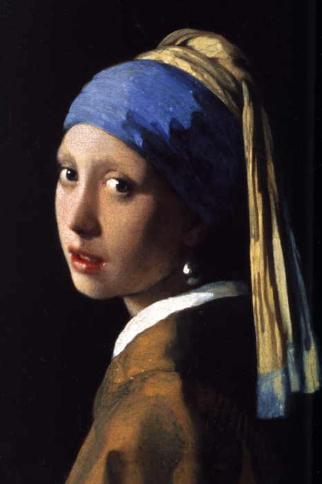 Bild Ein zartes Porträt einer jungen Frau mit einem Schal