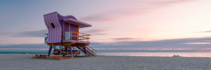 Bild Eine moderne Rettungskabine in Pastellfarben
